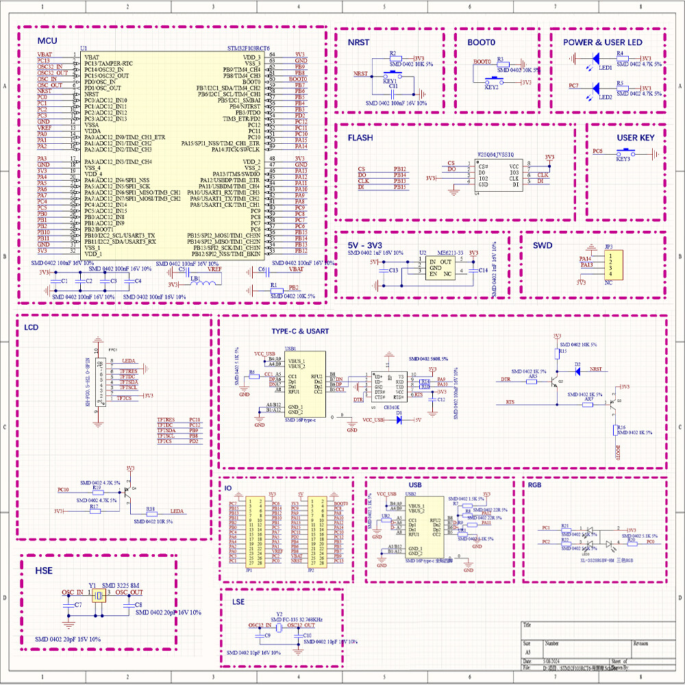 0.96'' LCD STM32F103C8T6 STM32F103C6T6 Development Board For STM32 Learning DIY