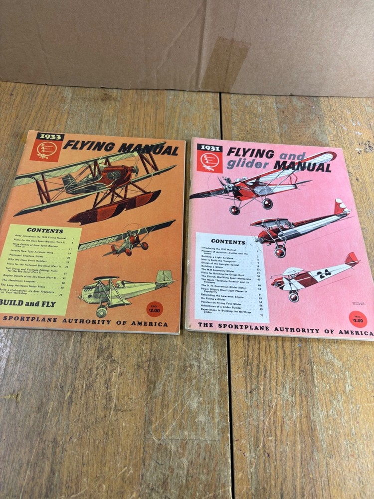 1931, 1933 EAA Flying and Glider Manual 1933 Miscellany