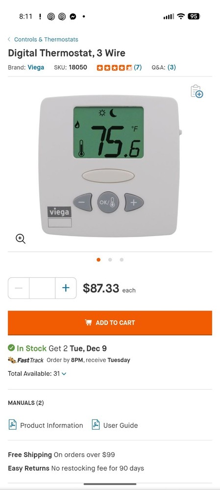 Viega Thermostat 18050