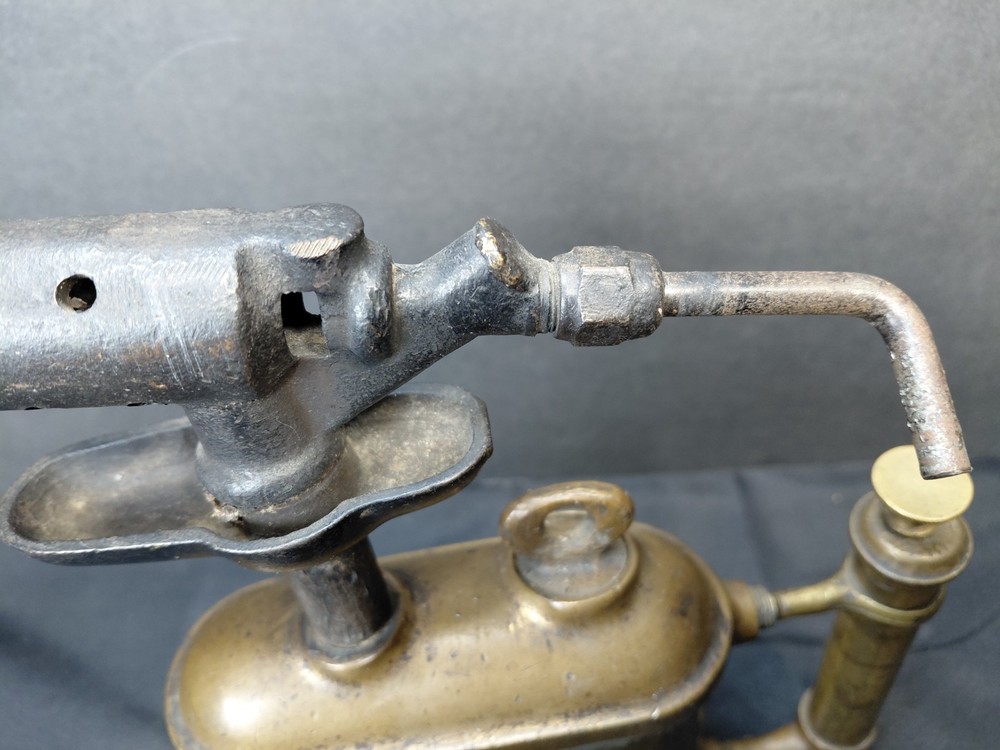Antique Turner Brass Flat Tank Blow Torch