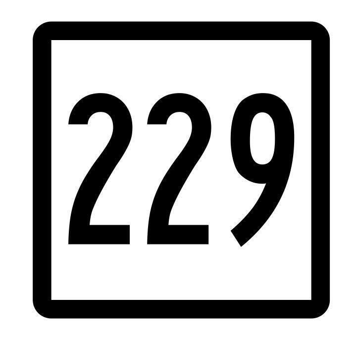 Connecticut State Route 229 Sticker Decal