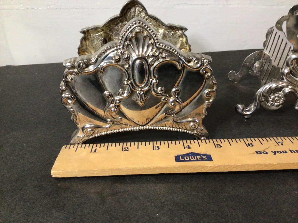 Silver Plate SilverWare Caddy x2