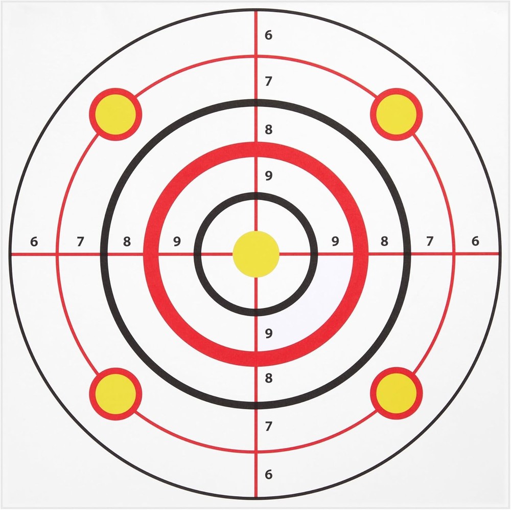 Juvale 50 Pack Paper Shooting Targets for Range, Bulk 11x11", Multicolor