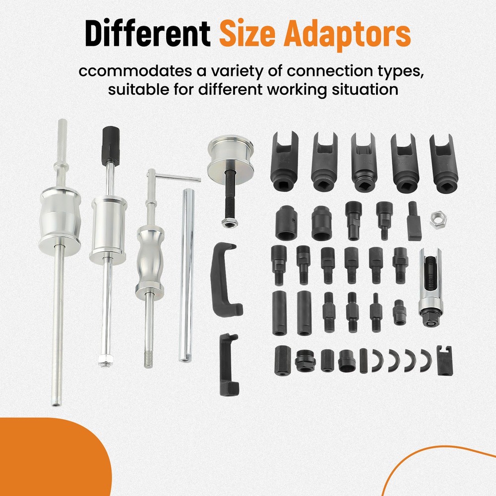 Auto Truck Diesel Injector Extractor Slide Hammer Puller Adapter Tool Kits 40PC