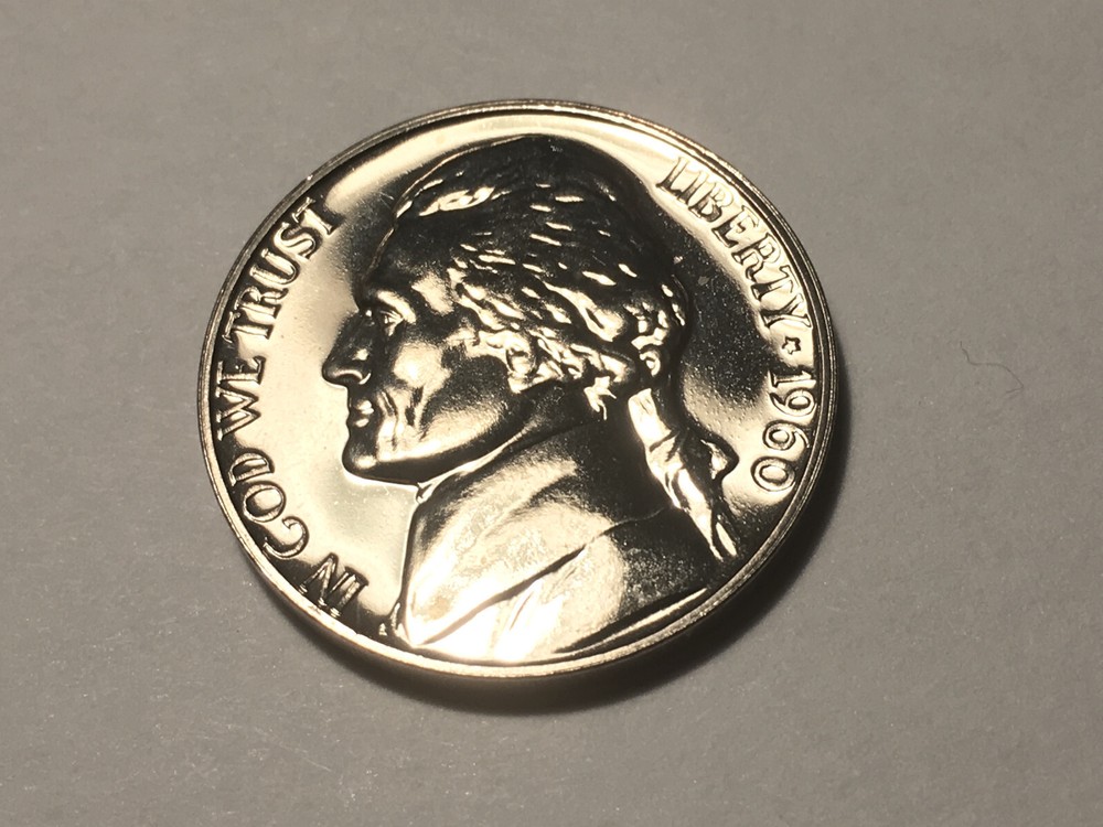 1960 DDR-016 Doubled Die Reverse Ch/Gem Proof Jefferson Nickel Error#2