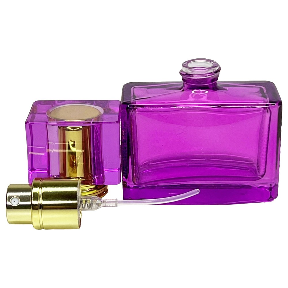 25ml 0.85oz colored glass empty perfume spray bottles refillable