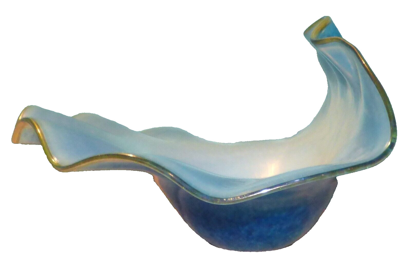 Daniel Lotton Art Glass Clamshell with Pearl, Clam