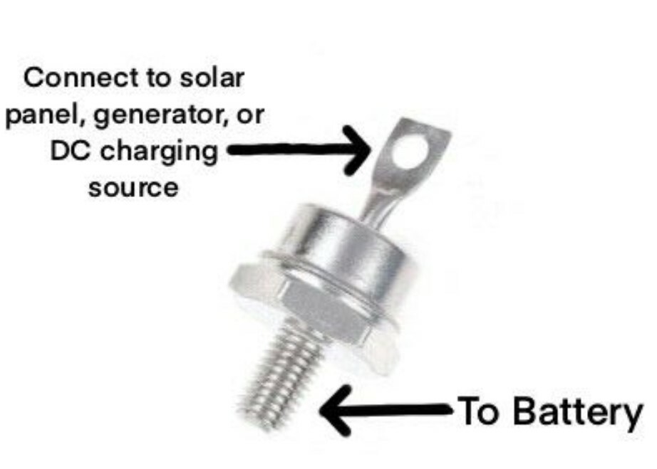 80 Amp 600 Volt Stud Blocking Diode Positive Cathode Case Stud Mount Diode
