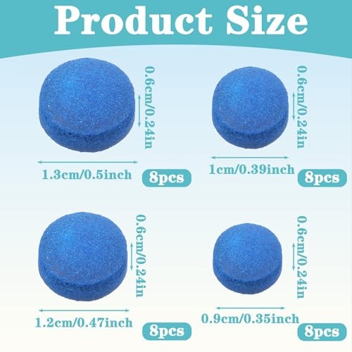 32 Pcs Pool Stick Tips, Billiard Cue Tips Billiard Stick Tip Replacement Kit