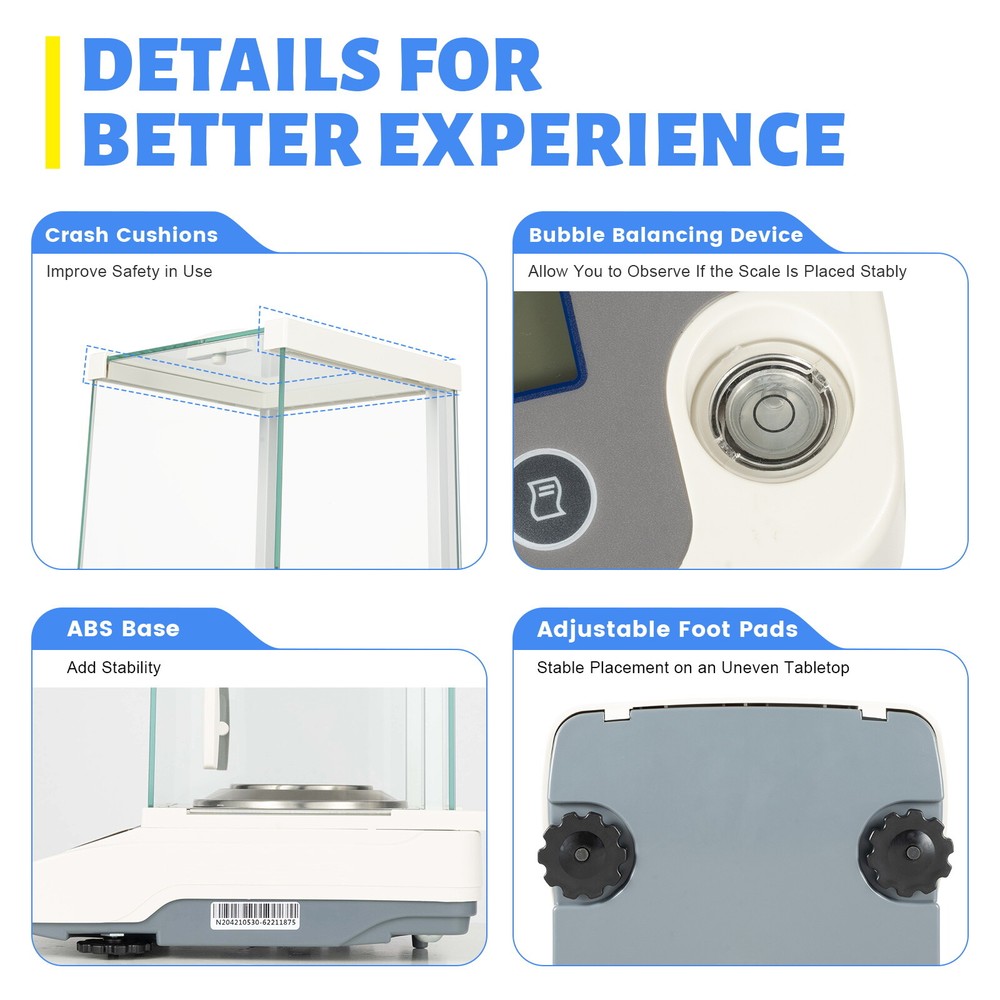 Digital Precision Scale Multiple Unit Conversions 110VAC Lab Analytical Balance