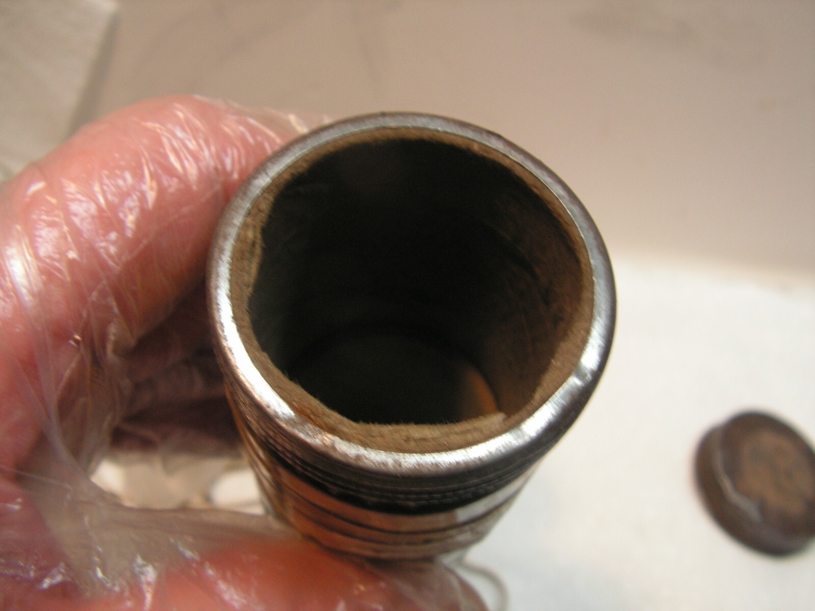 EMPTY NO MERCURY Vintage L.S. Starrett No. 87 Plumb Bob With Cord 27'