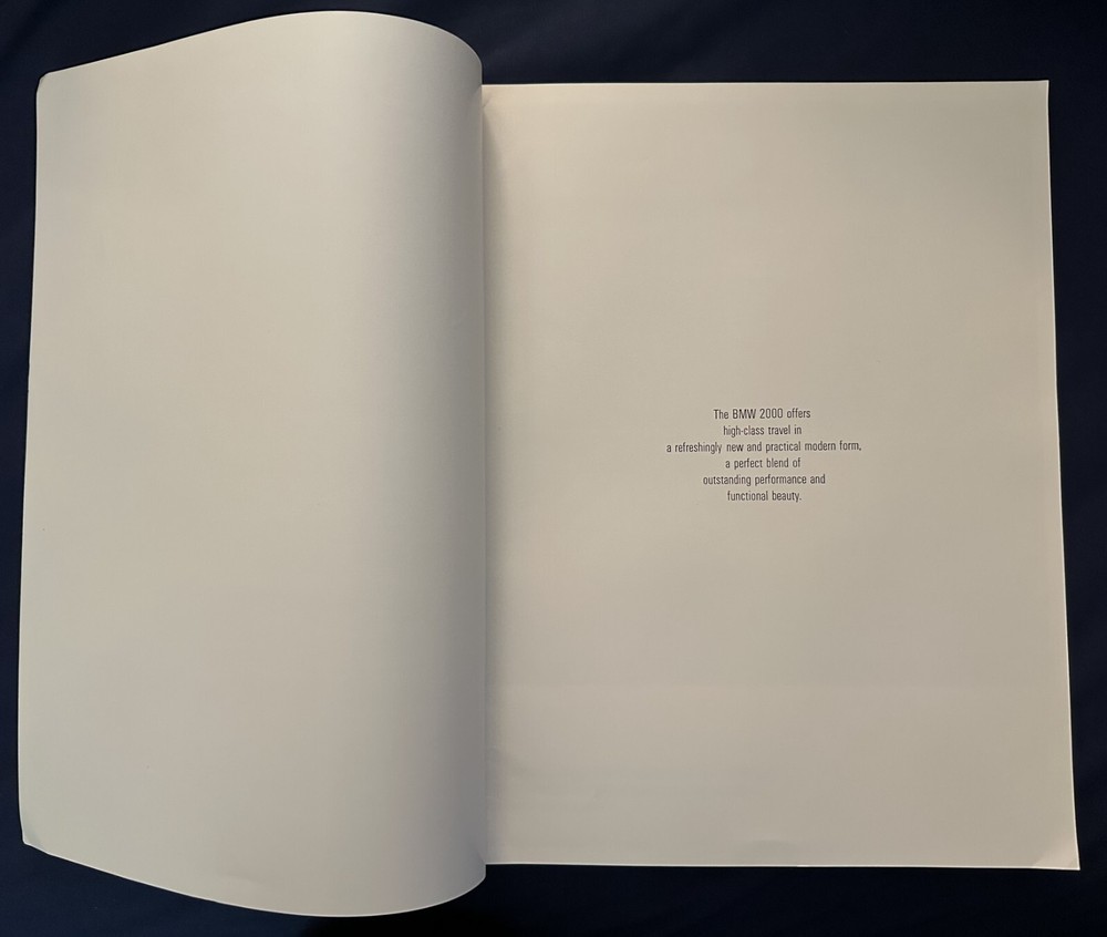 BMW 2000 sales brochure
