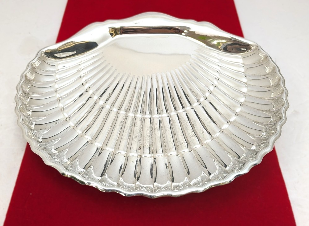 Fisher Sterling Silver Clam Shell Footed Dish