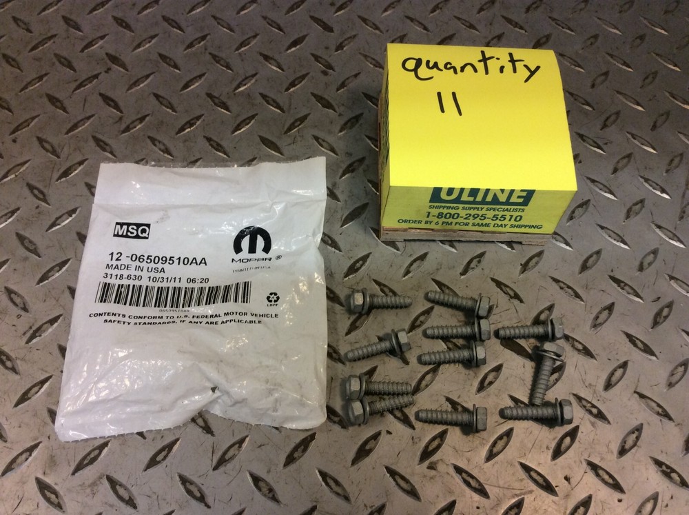 Dodge Chrysler Ram Radiator Hex head Tapping Screw Quantity 11 Mopar 6509510AA
