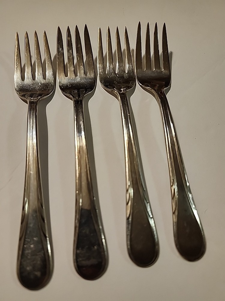 4 R.C.CO. Argyle plate Flatware Pcs Salad Fork RCCO