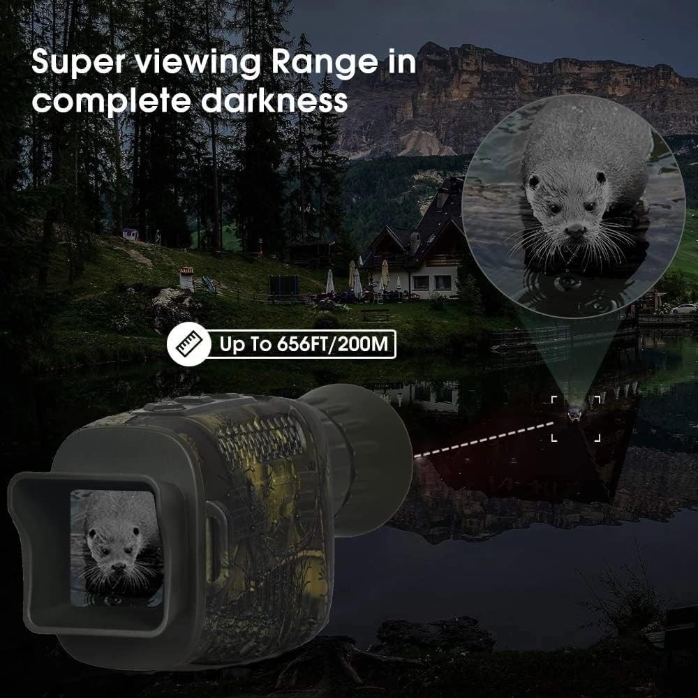 Night Vision Monocular Camouflage Infrared Camera, Take Photos and 960P Video