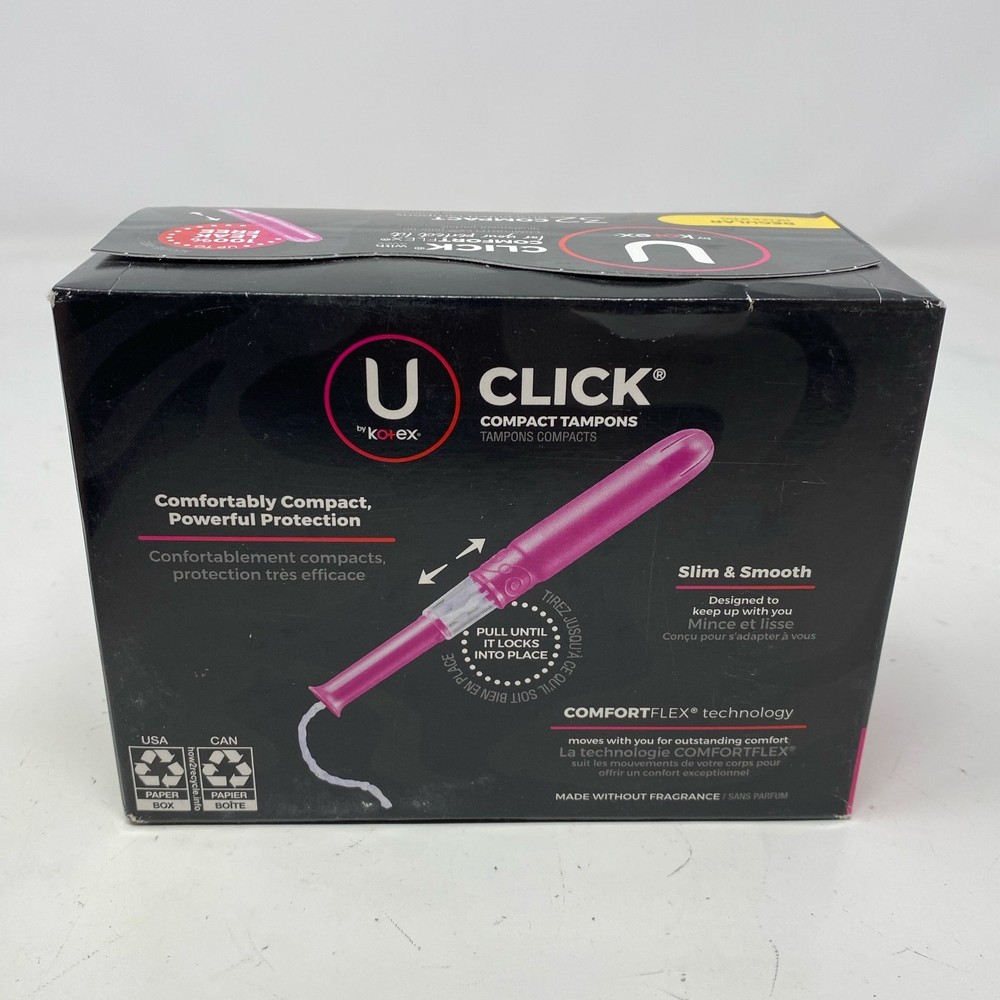 U by Kotex Click Compact Tampons Regular Unscented 32ct