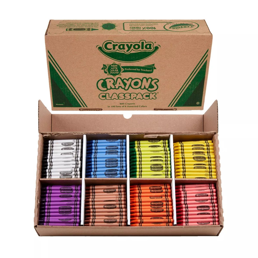 CRAYOLA CRAYONS BULK 800CT CLASSROOM KINDERGARTEN & ELEMENTARY - MULTI COLORS