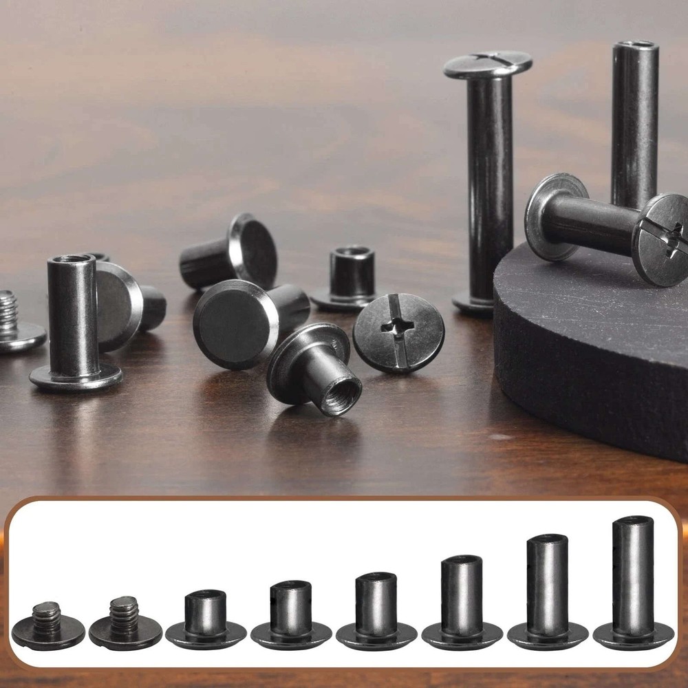 110set/pack No-pattern 6 sizes Chicago Screws For Home DIY Leather Working