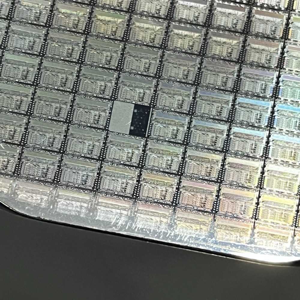4 Inch Silicon Wafer Filled With Colorful Rectangular Die, As Pictured