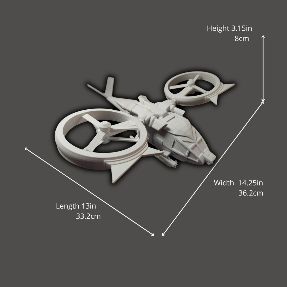 Samson Aerospatial Avatar Helicopter with interior 1:48 Scale DIY model kits