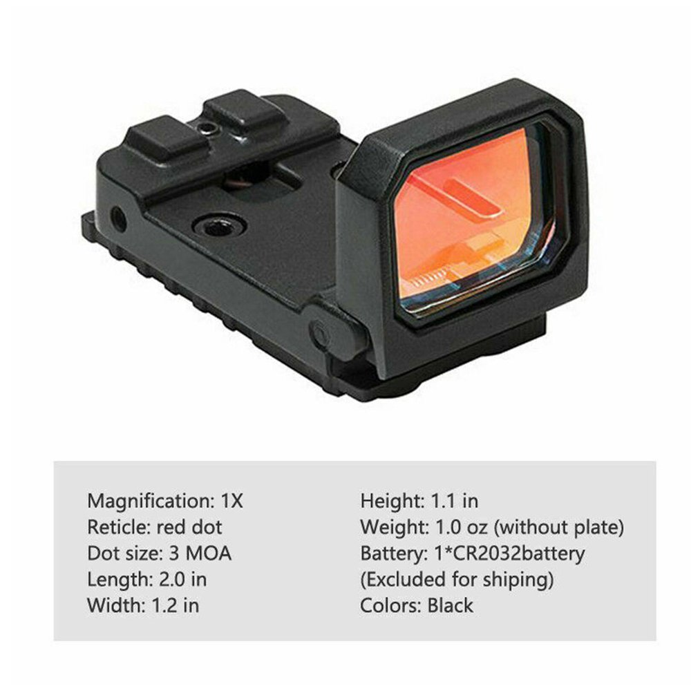 Tactical Flip Up Dot Sight Holographic Reflex Scope Foldable Red Dot Sight RMR