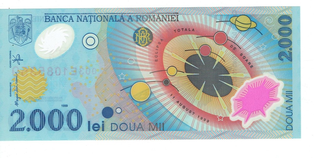 ROMANIA--2000 LEI--1999--CLEAN CRISP UNC.