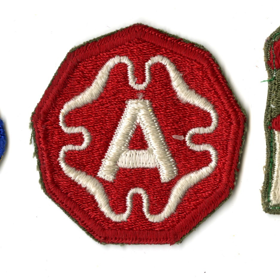 Ninth Army White Back Patch Europe Bulge Germany