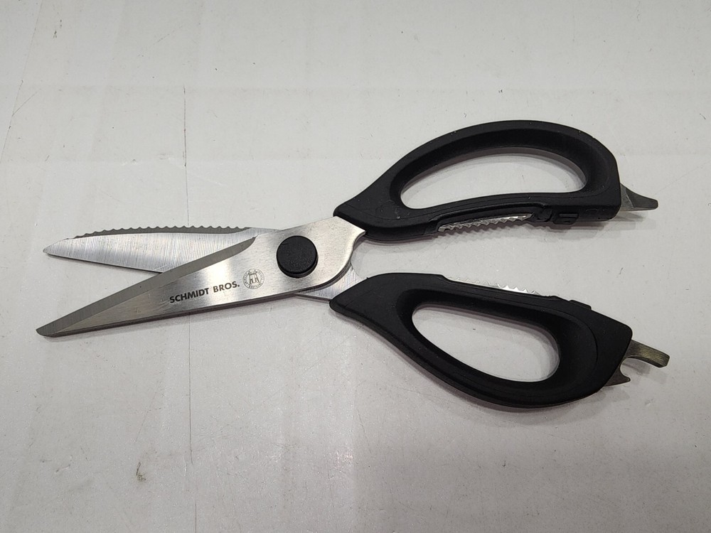 Schmidt Bros MultiFunctional Kitchen Shears Scissors w/ Can Opener End & Cover