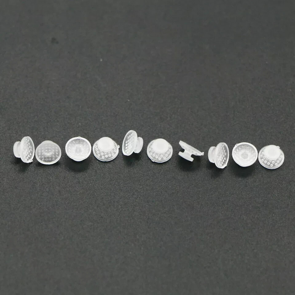 Dental Orthodontic Ceramic Clear Lingual Button Bondable Round Base 10Pcs/Pack