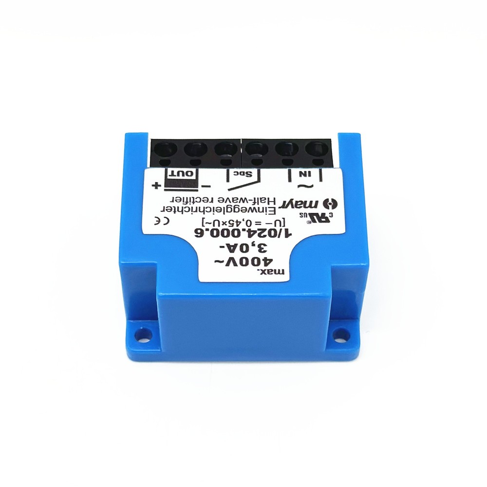 MAYR Einweggleichrichter 1/024.000.6 400VAC 3,0A- Half-Wave rectifier module
