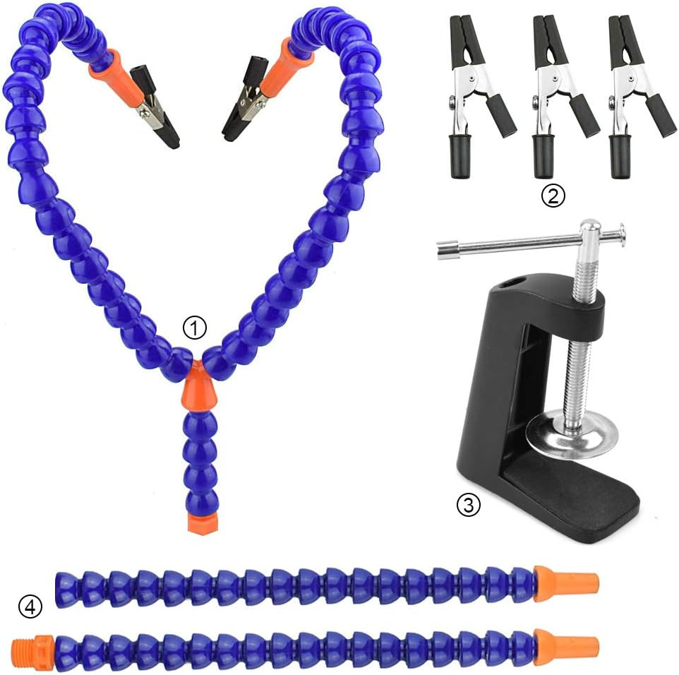 Helping Hands Soldering Third Hand Tools, 4 Arms with Adjustable Vise T