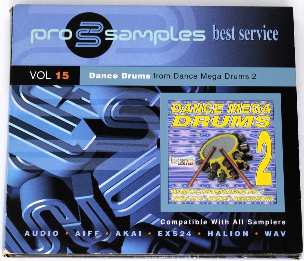 Best Service Pro Samples 15 Dance Drums Sample/Sound Library/Sampling Double CD