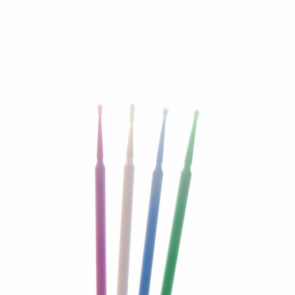 100 Pcs Dental Disposable Micro Applicator Brush Bendable 2.5mm Blue Regular