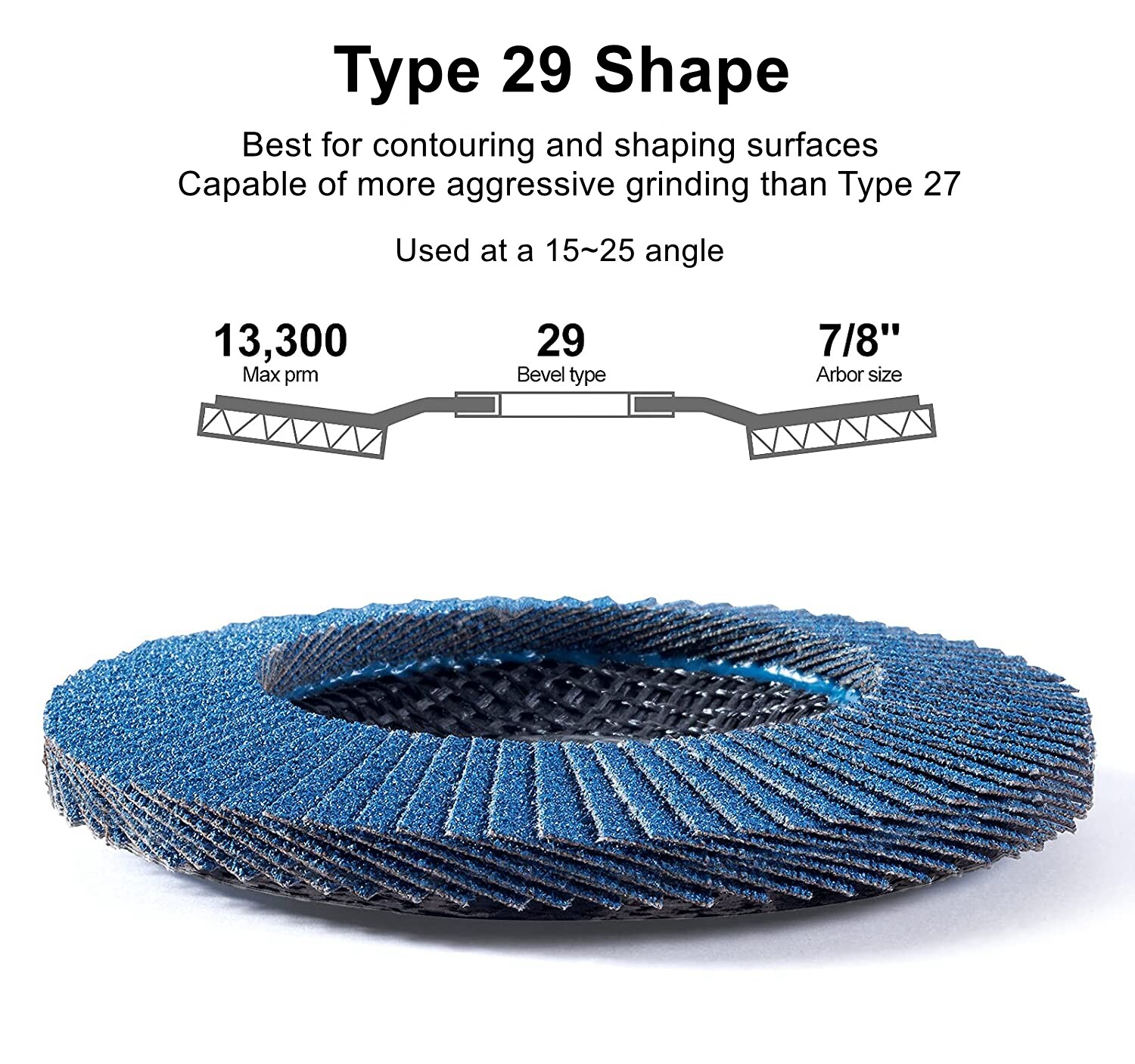 20PCS 4.5" 4-1/2" Zirconia Flap Disc 40 60 80 120 Grit Sanding Grinding Wheels