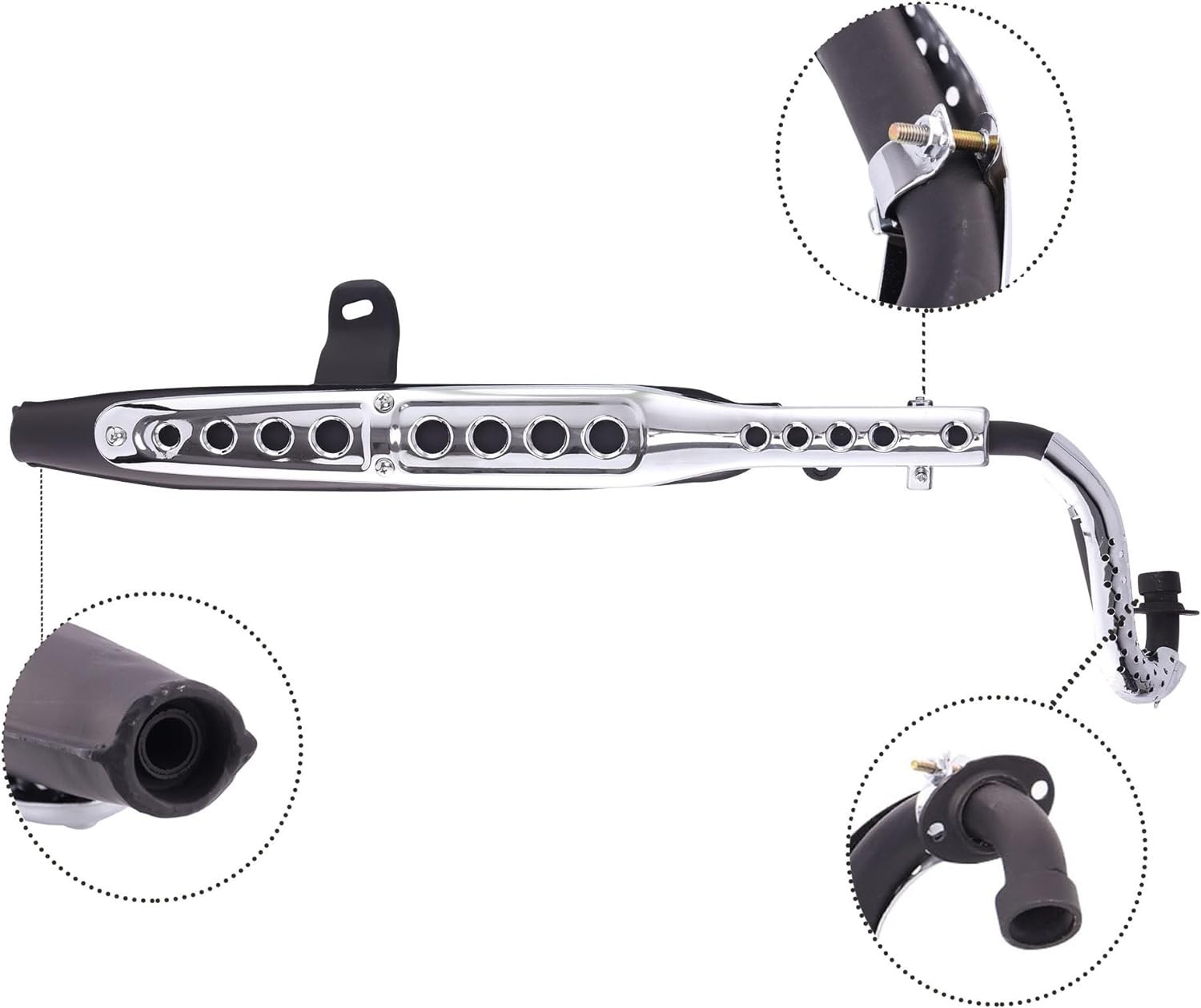 Honda CT 70 CT70 Dirt Pit Bike Trail Bike Exhaust Muffler Pipe System 1969-1976