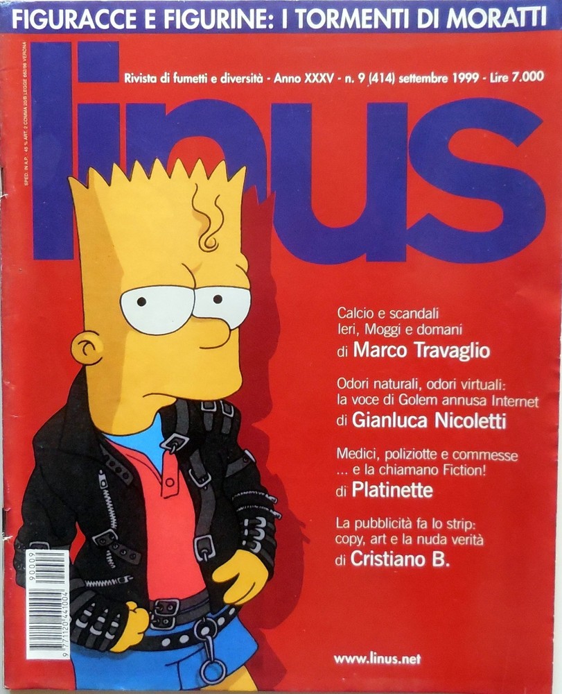 LINUS COMIC MAGAZINE N.9 1999 SIMPSON