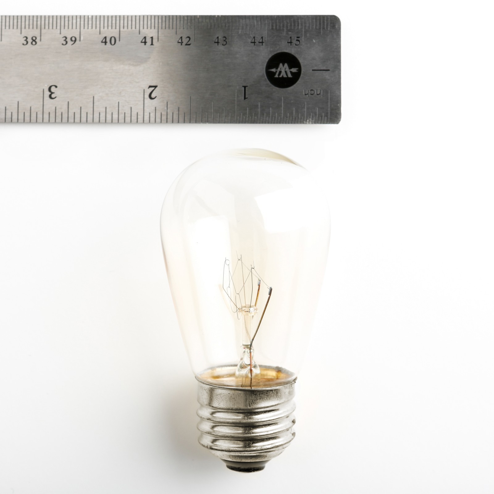 Box of 25 S14 CLEAR 11W E26 Base Commercial String Light Replacement Bulbs