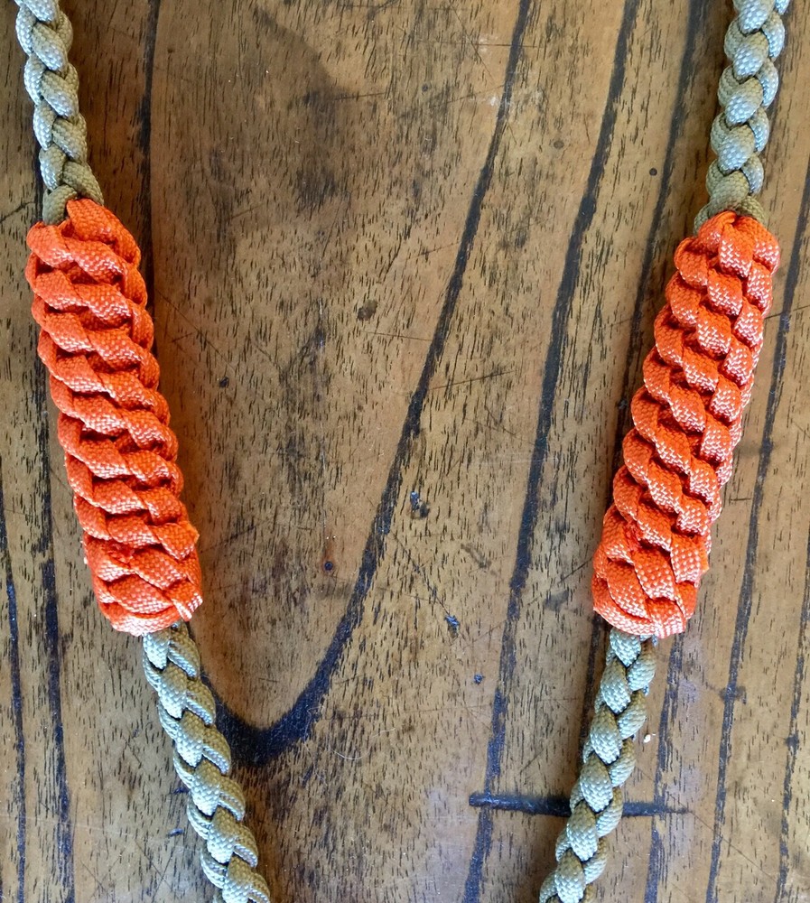 Custom Paracord Hunt Test Lanyard Orange & Tan