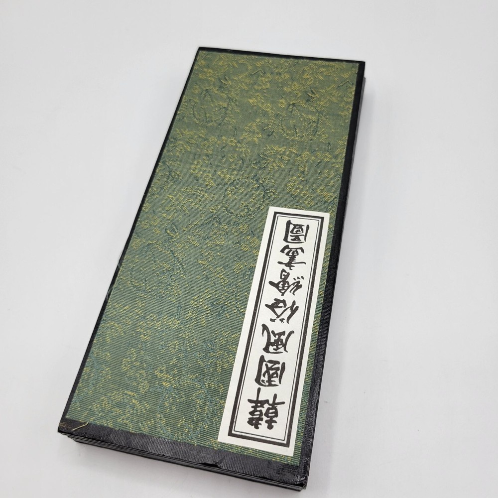 Vintage Folding Screen With Chinese Artwork Calligraphy Double Sided Panel Decor