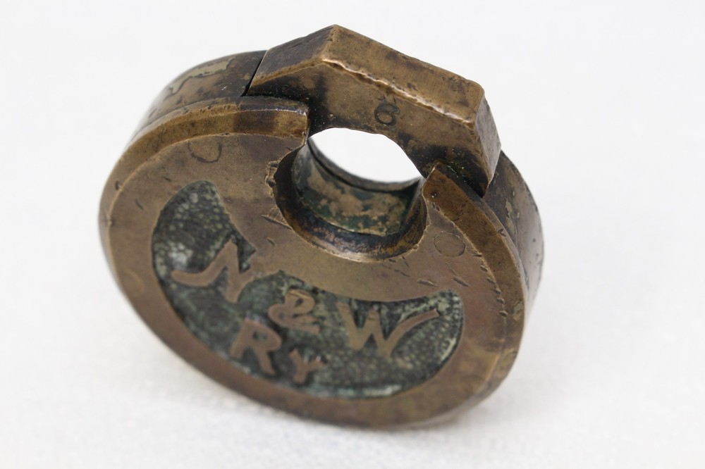 ORIGINAL SOLID BRASS PANCAKE LOCK PADLOCK NO KEY