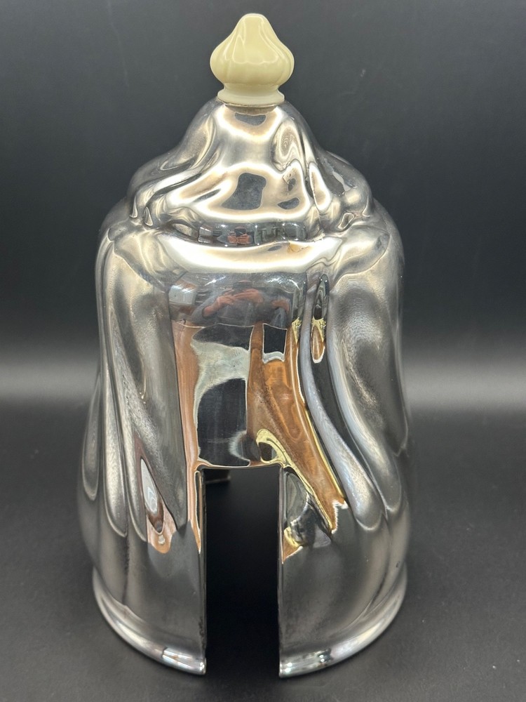 Vintage German Porcelain Tea/Coffee Pot w/Insulated Silver Cover, Pristine