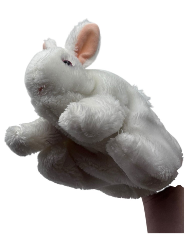 Folkmanis Puppet White Rabbit Bunny 8x5”