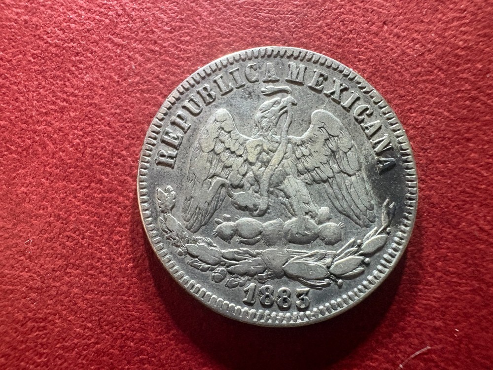 1883 Zs Mexico 25 Centavos Silver VF+ Possible Overdate