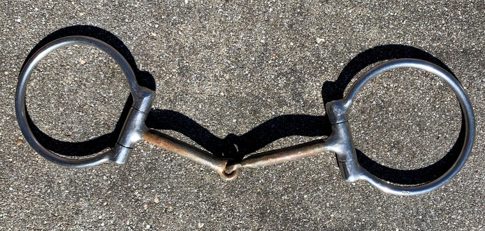 5" Sweet Iron Offset D Ring Snaffle Bit Western Horse Riding Training MARKED: RR