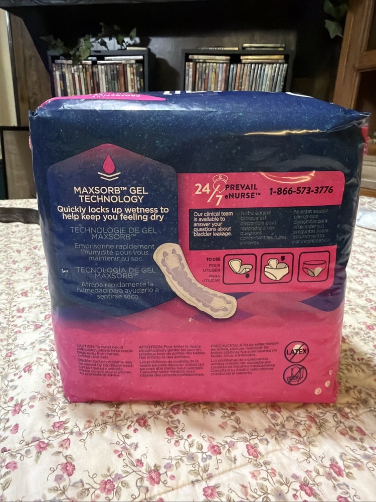 Prevail Daily Pads Moderate Absorbency 20 Count for Bladder Leaks