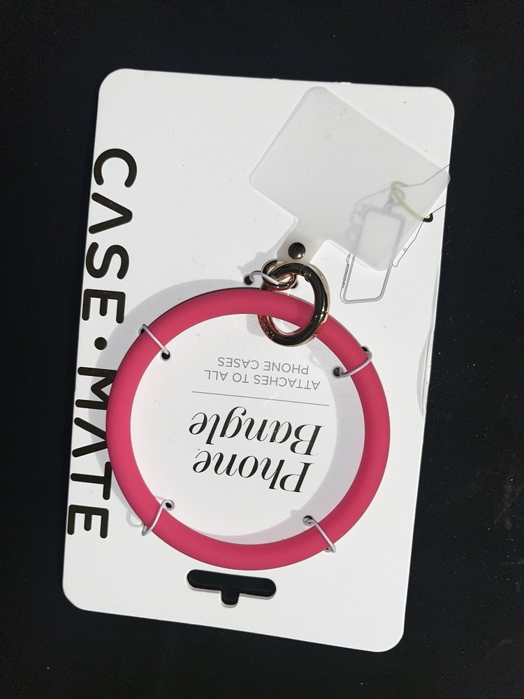 Case-Mate Pink Phone Bangle Strap with O-Ring Adapter Universal Plain Design