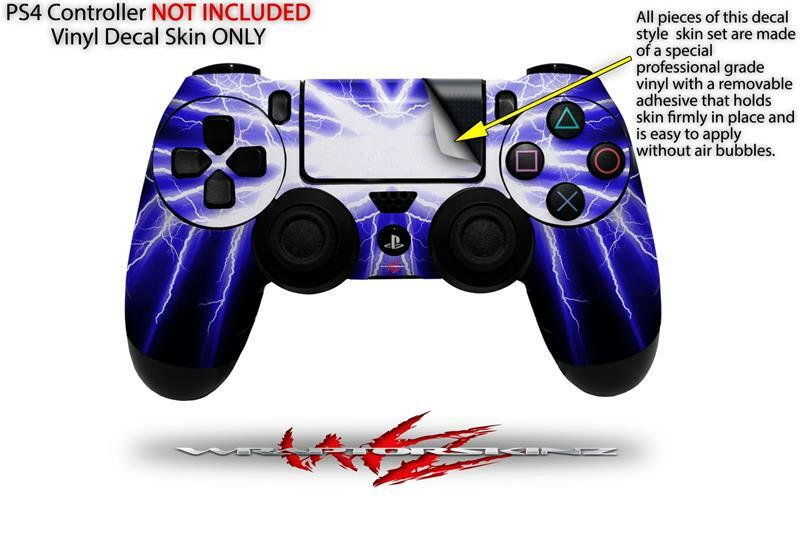 Skin for Playstation 4 Sony PS4 Controller Lightning Blue
