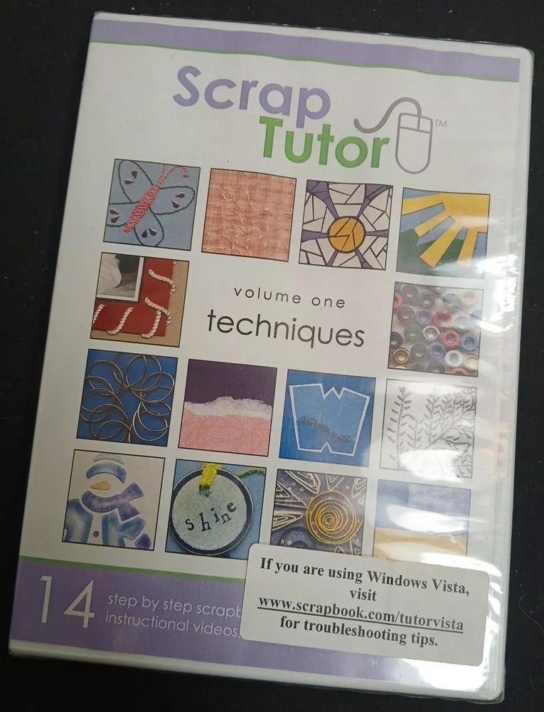 VG Scrap Tutor Volume One - Techniques PC Scrapbook Lessons CD ROM/160b