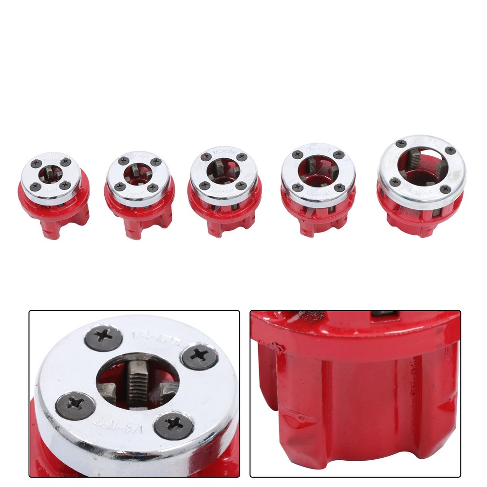 Ratchet Pipe Threader Kit Ratcheting Pipe Threading Tool Set With 6 Dies Set